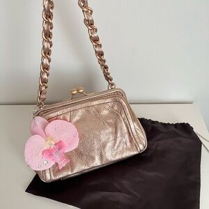 Coach Rose Gold with Chain Strap Bag